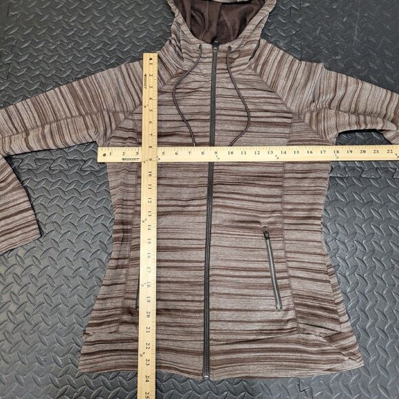 Kuhl Womens Piper Full Zip Athletic Hoodie Jacket Size XS Brown Striped - Picture 8 of 12